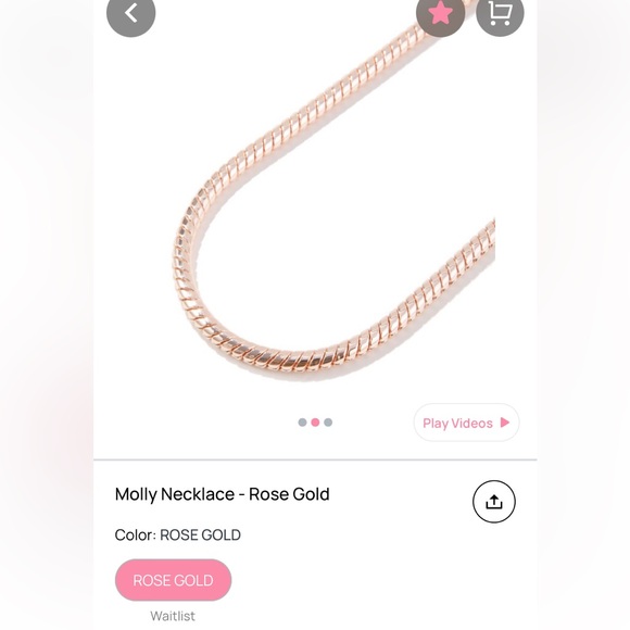 By Alexa Rae BAR Rose Gold Necklace and Hoop Earrings Set Magnetic Clasp - Picture 2 of 3